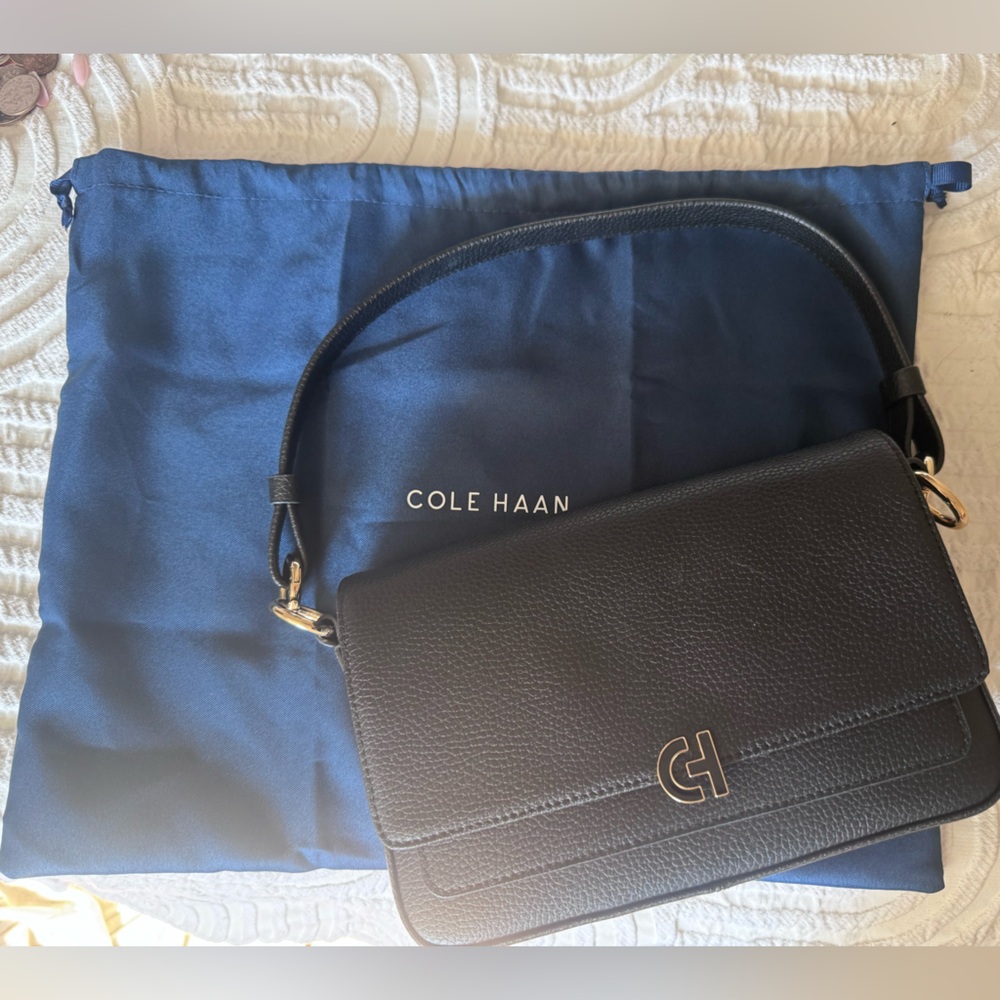 Cole Haan Black Leather Shoulder Bag